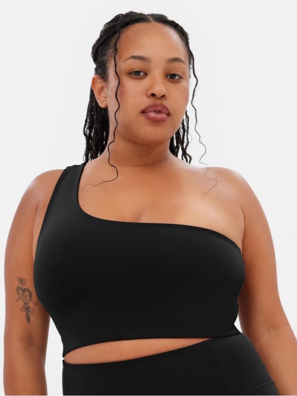 Girlfriend Collective Bianca one shoulder sports bra